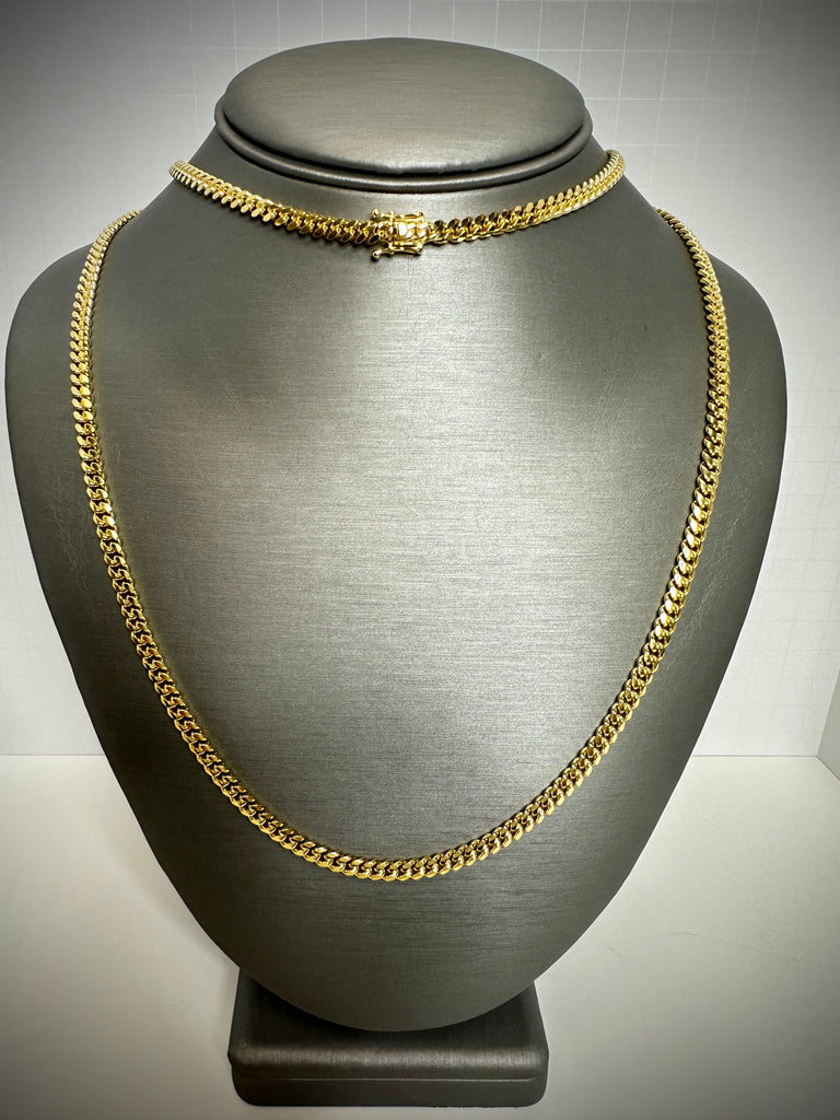 Miami Cuban Link Chain 4.5mm 14K 130CU – MAIPO GOLD