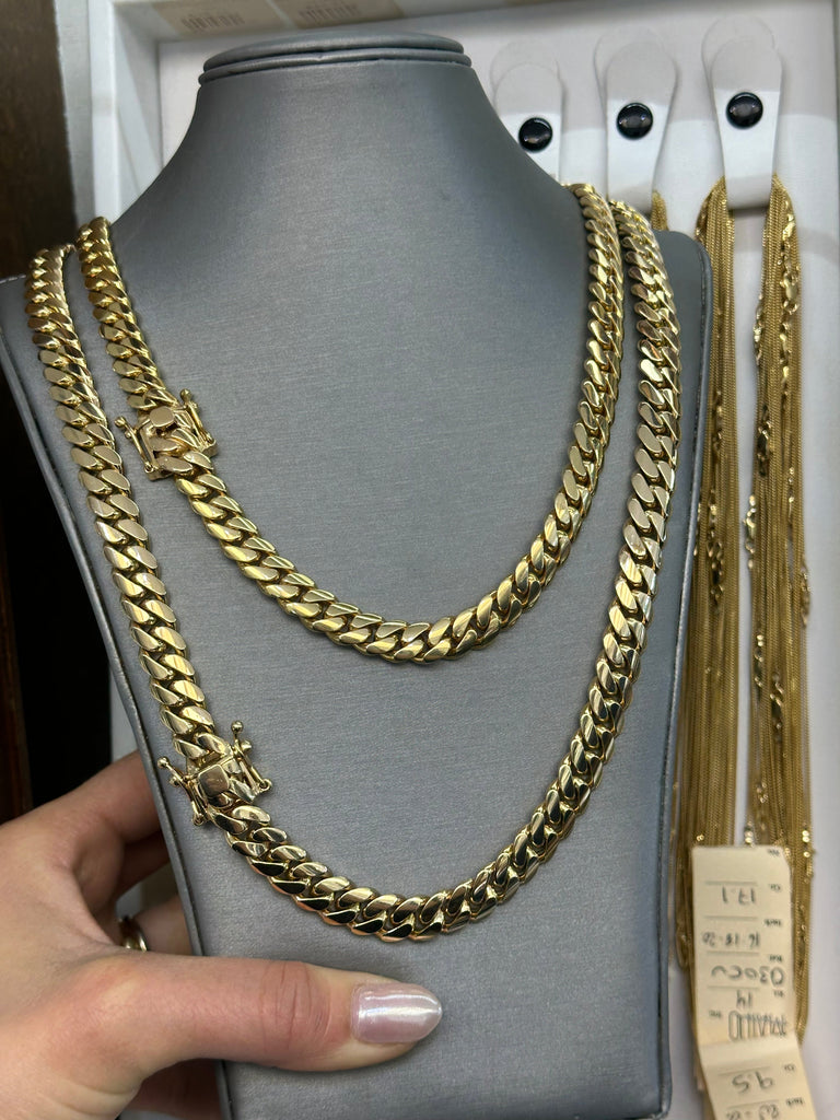 Handmade 14K Gold Cuban Link Chains Available.